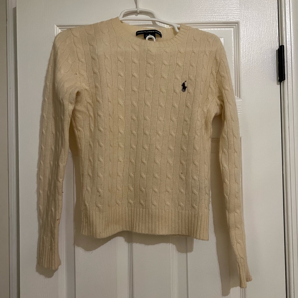 Cream Ralph Lauren Wool Sweater